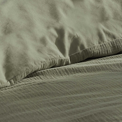 Parure de couette GUSTA kaki 240x220 cm (3 pièces)