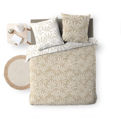 Parure de couette JAKU naturel 240x220 cm (3 pièces)