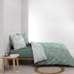 Parure de couette JAKU sauge 240x220 cm (3 pièces)
