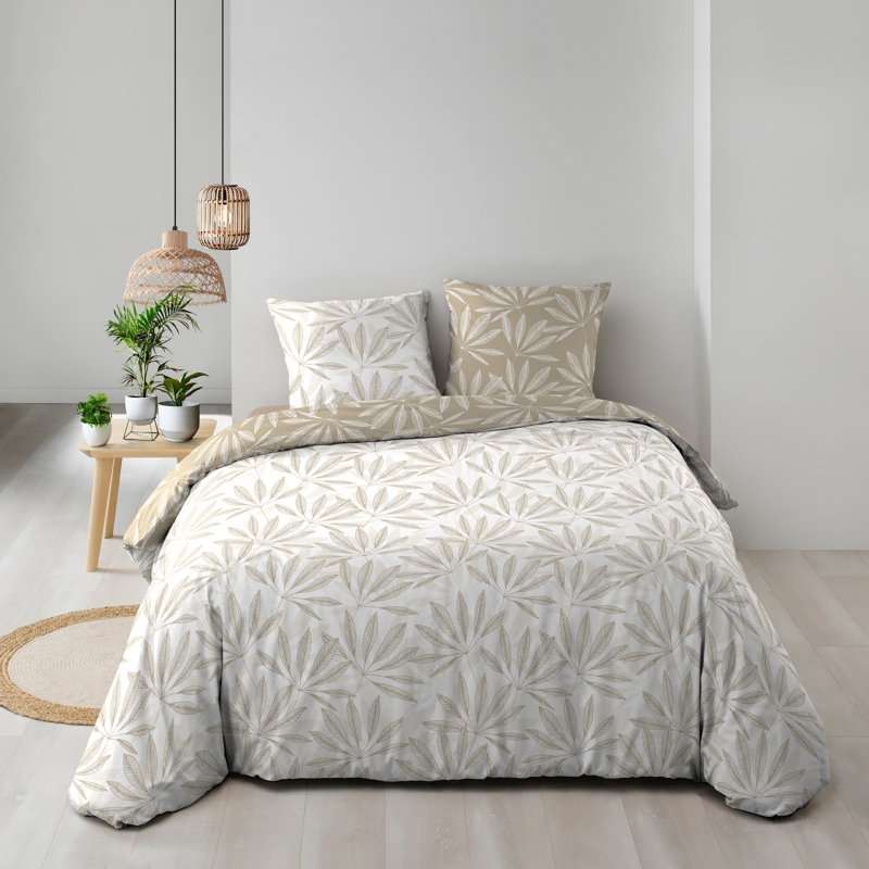 Parure de couette JAKU naturel 260x240 cm (3 pièces)