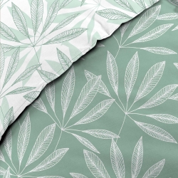 Parure de couette JAKU sauge 260x240 cm (3 pièces)