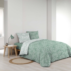 Parure de couette JAKU sauge 260x240 cm (3 pièces)