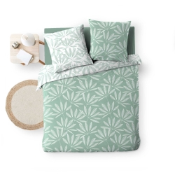 Parure de couette JAKU sauge 260x240 cm (3 pièces)