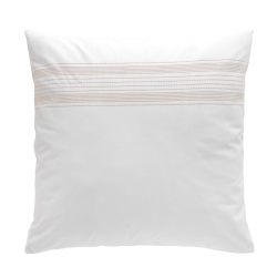 Parure de couette ORELI blanc rayé 240x220 cm (3 pièces)