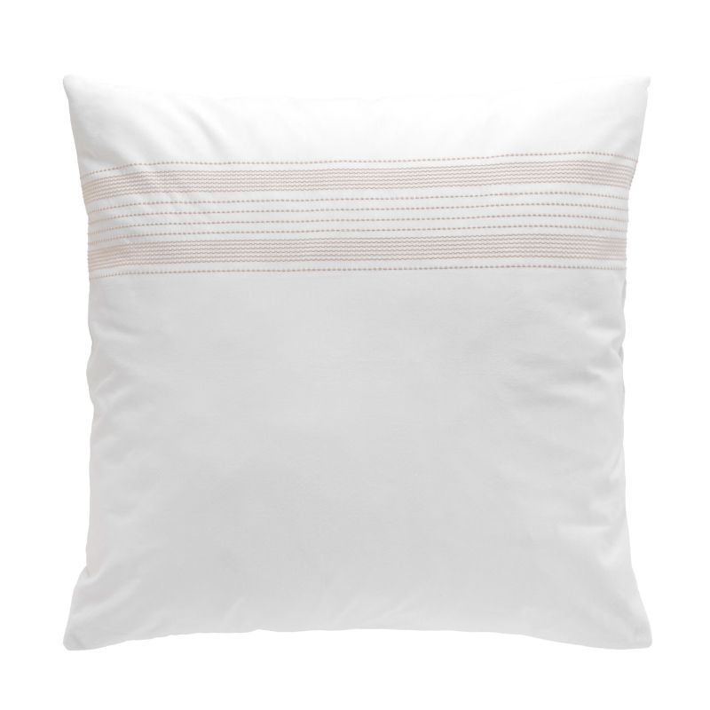 Parure de couette ORELI blanc rayé 240x220 cm (3 pièces)