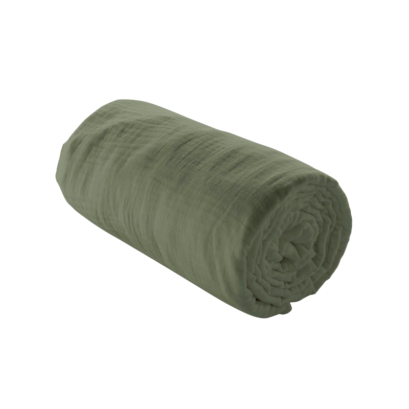 Parure de couette GUSTA kaki 260x240 cm (3 pièces)