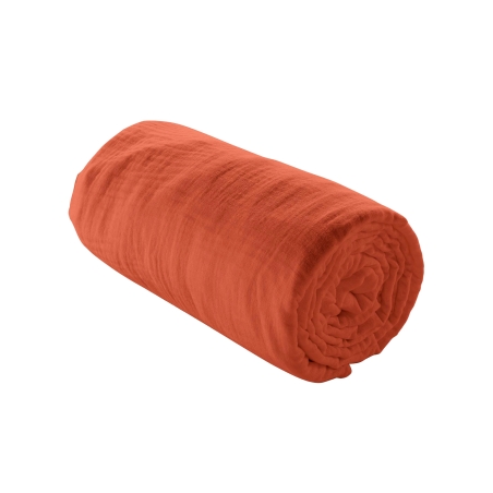 Parure de couette GUSTA terracotta 260x240 cm (3 pièces)