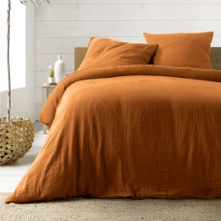 Drap Housse GUSTA caramel 140x190 cm