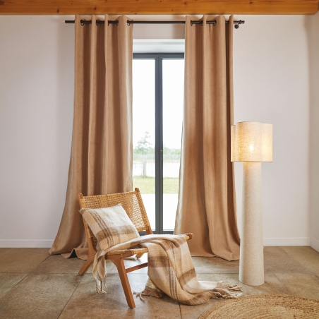 Rideau TYKA isolant, phonique et occultant beige 140x180cm