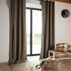 Rideau TYKA isolant, phonique et occultant taupe 140x260cm