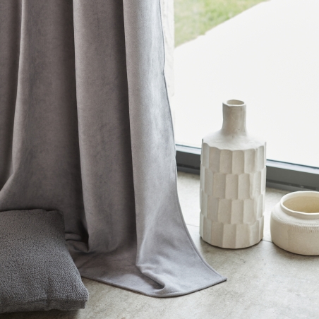 Rideau TYKA isolant, phonique et occultant gris perle 140x180cm