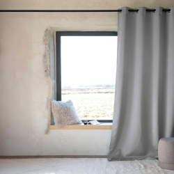 Rideau non feu FUZE gris minéral 140x180cm