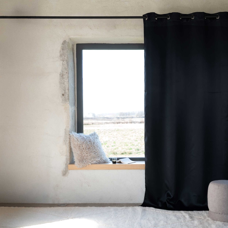 Rideau non feu FUZE noir 140x180cm