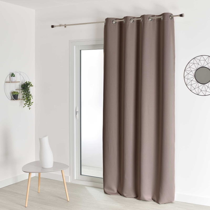Rideau non feu FUZE taupe 140x260cm