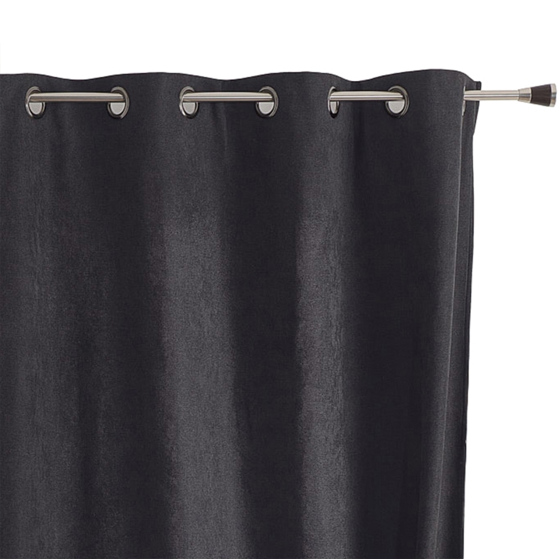 Rideau TYKA isolant, phonique et occultant noir 140x260cm