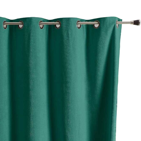 Rideau TYKA isolant, phonique et occultant émeraude 140x180cm