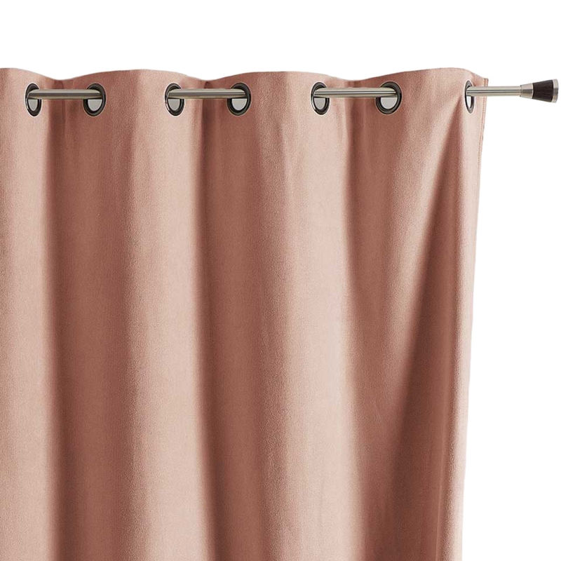 Rideau TYKA isolant, phonique et occultant couleur nude 140x260cm