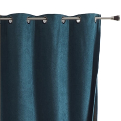 Rideau TYKA isolant, phonique et occultant bleu paon 140x260cm