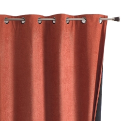 Rideau TYKA isolant, phonique et occultant terracotta 140x180cm