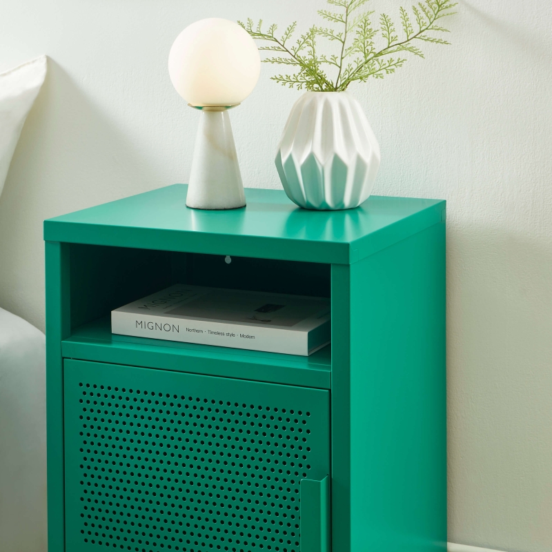 Table de chevet PANTONE métal émeraude