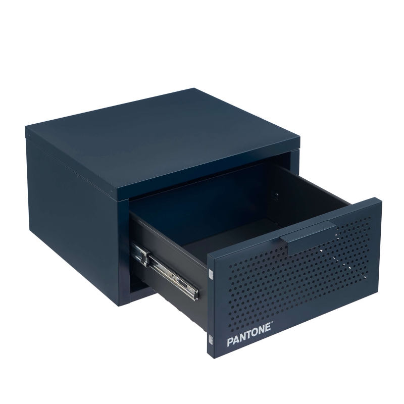 Table de chevet murale PANTONE métal bleu nuit 40cm