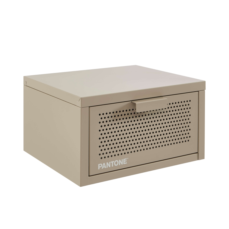 Table de chevet murale PANTONE métal taupe 40cm