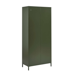 Vaisselier PANTONE en verre cannelé et métal vert olive h180cm
