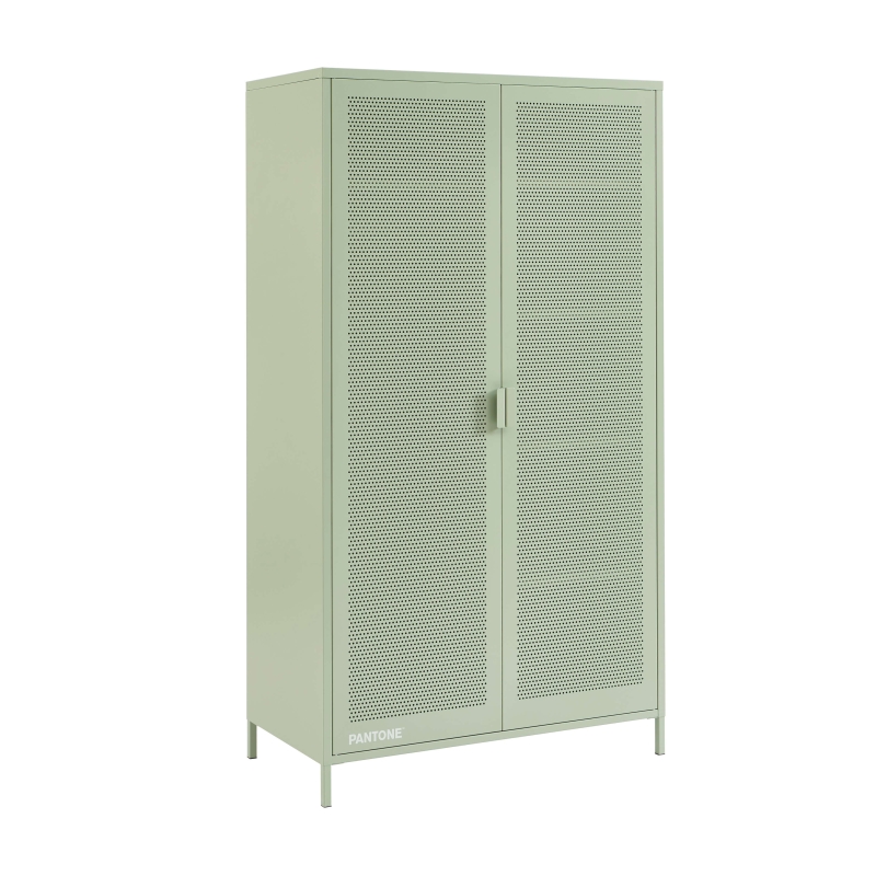 Armoire PANTONE métal vert amande 2 portes