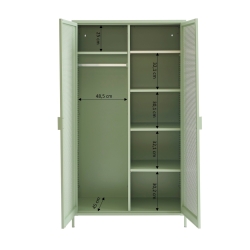Armoire PANTONE métal vert amande 2 portes