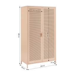 Armoire PANTONE métal rose blush 2 portes