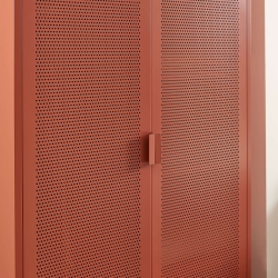 Armoire PANTONE métal terracotta 2 portes