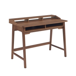 Bureau MAIA 2 compartiments effet noyer 110cm