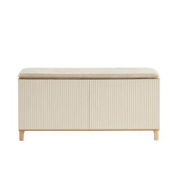 Banc à chaussures ORCA effet chêne et portes beiges