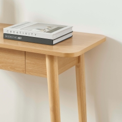 Console SOLENN effet chêne 1 tiroir 100cm