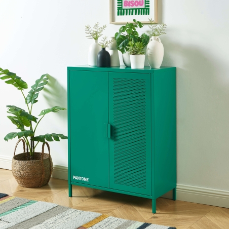 Buffet PANTONE métal émeraude h100cm