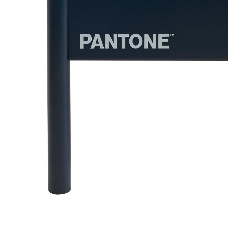 Lit PANTONE 140x190 métal bleu nuit sommier inclus
