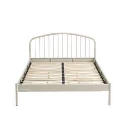 Lit PANTONE 140x190 métal beige sable sommier inclus
