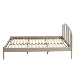 Lit PANTONE 140x190 métal taupe sommier inclus