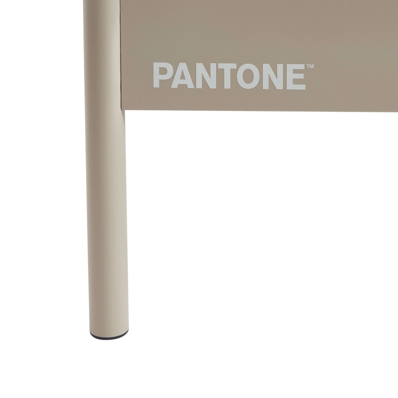 Lit PANTONE 140x190 métal taupe sommier inclus