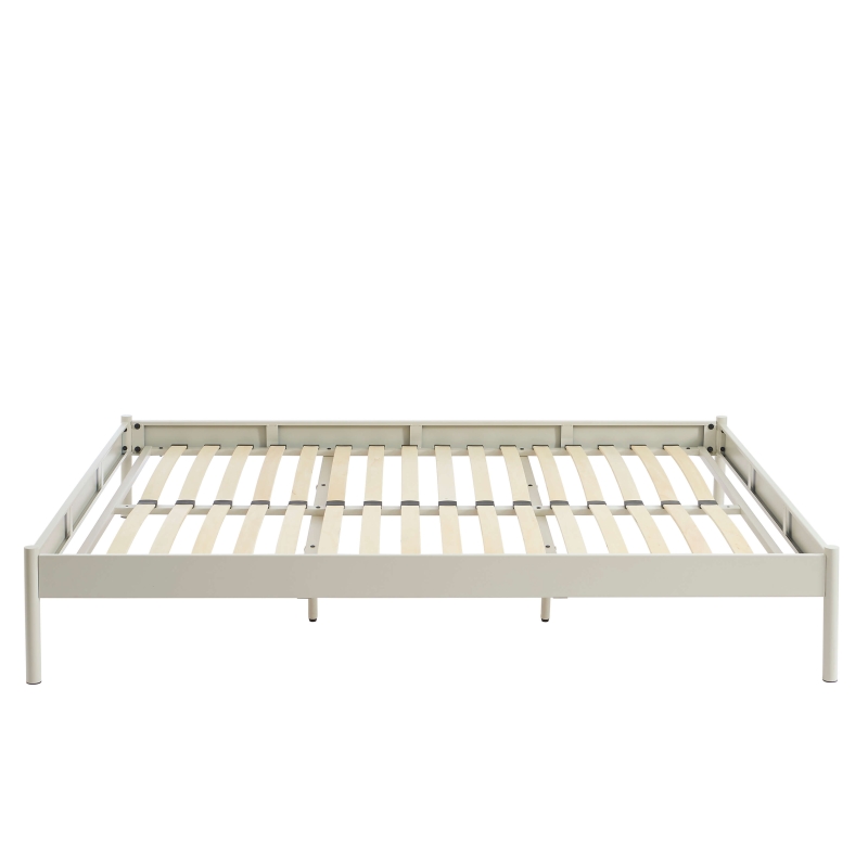 Lit PANTONE 160x200 métal beige sable sommier inclus