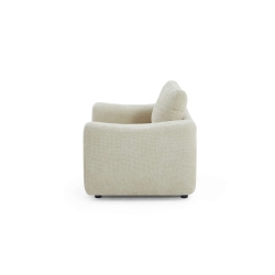 Fauteuil fixe KEREA 1 place tissu chenille taupe