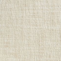 Lot de 2 chaises SERENA tissu chenille écru et pieds métal marron