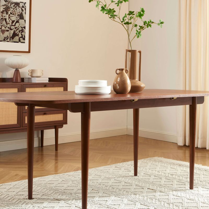 Table extensible LEON noyer 160 à 200cm