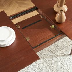 Table extensible LEON noyer 160 à 200cm