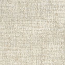 Lot de 2 chaises SERENA tissu chenille écru et pieds métal marron