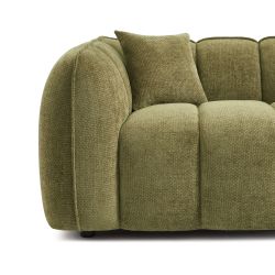 Canapé MATILDA 2 places tissu chenille vert
