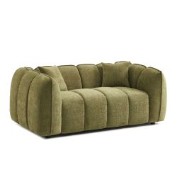 Canapé MATILDA 2 places tissu chenille vert