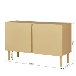 Buffet BRAGA beige 2 portes 120cm