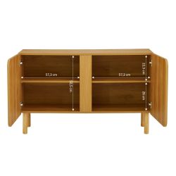 Buffet BRAGA effet chêne 2 portes 120cm
