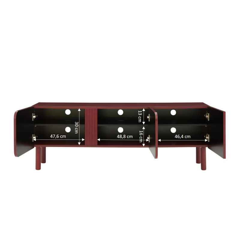 Meuble TV BRAGA terracotta 3 portes 150cm